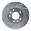 R1 03-05 Kia SEDONA Front Left Drilled & Slotted Silver Brake Rotor