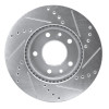 R1 03-05 Kia SEDONA Front Left Drilled & Slotted Silver Brake Rotor