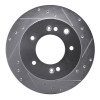 R1 03-06 Kia SORENTO Rear Right Drilled & Slotted Silver Brake Rotor
