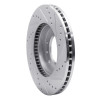 R1 06-14 Hyundai Entourage Front Left Drilled & Slotted Silver Brake Rotor