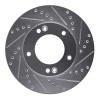 R1 03-06 Kia SORENTO Front Right Drilled & Slotted Silver Brake Rotor