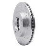 R1 03-06 Kia SORENTO Front Right Drilled & Slotted Silver Brake Rotor