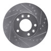 R1 02-02 Kia SEDONA Front Right Drilled & Slotted Silver Brake Rotor