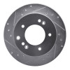 R1 03-06 Kia SORENTO Rear Left Drilled & Slotted Silver Brake Rotor