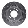 R1 03-06 Kia SORENTO Rear Left Drilled & Slotted Silver Brake Rotor