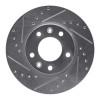 R1 02-02 Kia SEDONA Front Left Drilled & Slotted Silver Brake Rotor