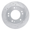 R1 95-02 Kia SportAGE (USA/Canada) Front Right Drilled & Slotted Silver Brake Rotor