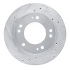 R1 95-02 Kia SportAGE (USA/Canada) Front Left Drilled & Slotted Silver Brake Rotor