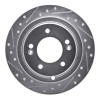 R1 04-06 Kia AMANTI Rear Left Drilled & Slotted Silver Brake Rotor