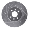 R1 12-23 Hyundai ACCENT Front Left Drilled & Slotted Silver Brake Rotor