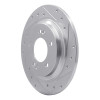 R1 13-25 Hyundai Elantra GT Rear Right Drilled & Slotted Silver Brake Rotor