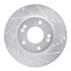 R1 10-11 Kia SOUL Front Right Drilled & Slotted Silver Brake Rotor