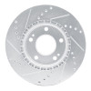 R1 10-13 Kia Forte5 Front Right Drilled & Slotted Silver Brake Rotor