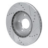 R1 10-13 Kia Forte Koup Front Left Drilled & Slotted Silver Brake Rotor