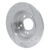 R1 07-12 Kia Rondo (Canada) Rear Left Drilled & Slotted Silver Brake Rotor