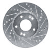 R1 07-10 Kia Rondo (USA) Front Right Drilled & Slotted Silver Brake Rotor