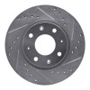 R1 04-09 Kia SPECTRA Front Right Drilled & Slotted Silver Brake Rotor