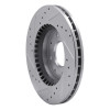 R1 04-09 Kia SPECTRA Front Right Drilled & Slotted Silver Brake Rotor