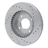 R1 04-09 Kia SPECTRA5 Front Left Drilled & Slotted Silver Brake Rotor