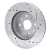 R1 03-05 Kia Rio Front Left Drilled & Slotted Silver Brake Rotor