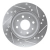 R1 03-05 Kia Rio Front Left Drilled & Slotted Silver Brake Rotor