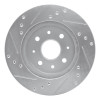 R1 03-05 Kia Rio Front Right Drilled & Slotted Silver Brake Rotor