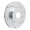 R1 94-00 Kia SPECTRA Front Right Drilled & Slotted Silver Brake Rotor