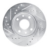 R1 94-00 Kia SPECTRA Front Right Drilled & Slotted Silver Brake Rotor