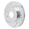 R1 94-00 Kia SPECTRA Front Left Drilled & Slotted Silver Brake Rotor