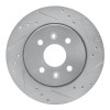 R1 01-03 Kia SPECTRA Front Right Drilled & Slotted Silver Brake Rotor