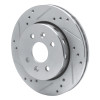 R1 01-03 Kia SEPHIA Front Left Drilled & Slotted Silver Brake Rotor