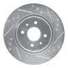 R1 01-03 Kia SEPHIA Front Left Drilled & Slotted Silver Brake Rotor