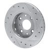 R1 94-00 Kia SPECTRA Front Left Drilled & Slotted Silver Brake Rotor EDZ-21001L