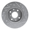 R1 94-00 Kia SPECTRA Front Left Drilled & Slotted Silver Brake Rotor EDZ-21001L