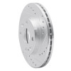 R1 94-02 Ford ASPIRE Front Right Drilled & Slotted Silver Brake Rotor