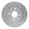 R1 94-02 Ford ASPIRE Front Left Drilled & Slotted Silver Brake Rotor