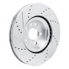 R1 20-20 Jaguar F-Pace Front Right Drilled & Slotted Silver Brake Rotor