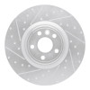 R1 18-20 Jaguar E-Pace Front Left Drilled & Slotted Silver Brake Rotor