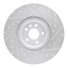 R1 18-20 Jaguar E-Pace Front Left Drilled & Slotted Silver Brake Rotor