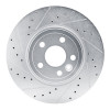 R1 17-19 Jaguar F-Pace Front Left Drilled & Slotted Silver Brake Rotor