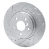 R1 17-19 Jaguar XE Rear Left Drilled & Slotted Silver Brake Rotor