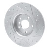R1 17-19 Jaguar XE Rear Left Drilled & Slotted Silver Brake Rotor