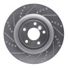 R1 16-24 Jaguar XF Rear Left Drilled & Slotted Silver Brake Rotor