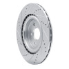 R1 16-24 Jaguar XF Rear Right Drilled & Slotted Silver Brake Rotor