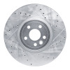 R1 17-20 Jaguar F-Pace Front Right Drilled & Slotted Silver Brake Rotor