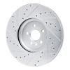 R1 17-20 Jaguar F-Pace Front Right Drilled & Slotted Silver Brake Rotor