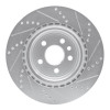 R1 17-20 Jaguar F-Pace Rear Left Drilled & Slotted Silver Brake Rotor