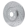 R1 17-20 Jaguar F-Pace Front Left Drilled & Slotted Silver Brake Rotor