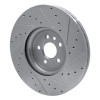 R1 17-20 Jaguar F-Pace Front Left Drilled & Slotted Silver Brake Rotor
