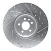 R1 17-20 Jaguar F-Pace Front Left Drilled & Slotted Silver Brake Rotor